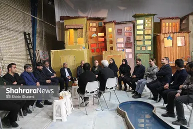 گزارش تصویری | بازدید شهردار مشهد از پشت‌صحنه فیلم سینمایی «کاکا لوتی»
