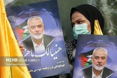عکس‌هایی از مراسم تشییع پیکر شهید اسماعیل هنیه در تهران- ۲
