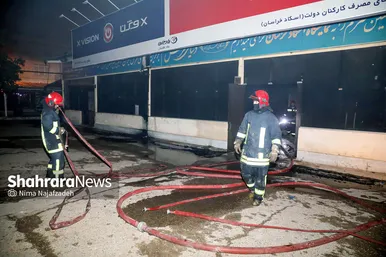 آتش سوزی گسترده انبار چند منظوره در منطقه خواجه ربیع