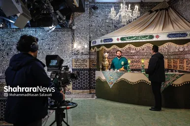 گزارش تصویری | پشت صحنه ویژه برنامه های سحر ماه رمضان تلویزیون در حرم مطهر رضوی