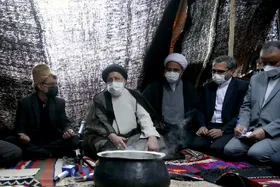 حضور رئیس جمهور در سیاه چادر عشایر مهدی&zwnj;شهر استان سمنان + فیلم