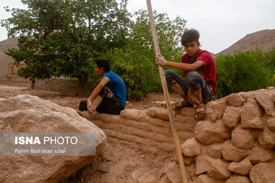 خسارات سیل در روستاهای کرمان