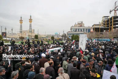 گزارش تصویری | مراسم تشییع پیکر ۸ شهید اقتدار ایران اسلامی در مشهد (۱۳ اسفند ۱۴۰۴)