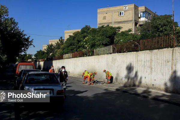 دیوار حائل شهرک پردیس و شهرک شهید بهشتی مشهد تخریب شد